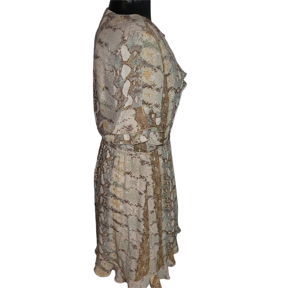 Dex Snake Print Faux Wrap Dress M - Picture 4 of 7